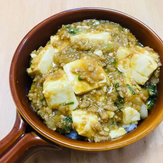 楽チン♪カレー麻婆豆腐丼